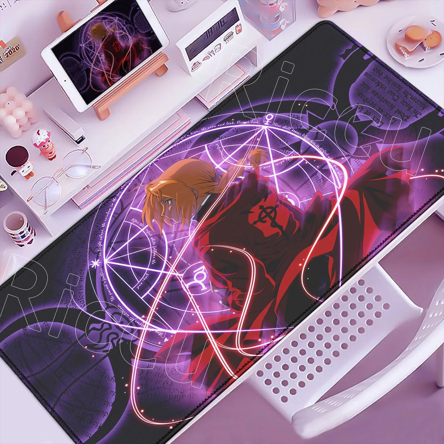 Fullmetal Alchemist XXL Gaming Mouse Pad – Large Anti-Slip Keyboard Desk Mat for Home & Office
