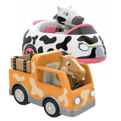 La Granja De Zenon Bartolito Pull-Back Toy Car – Inertia Car Set for Kids 1-3 Years, Birthday Gift