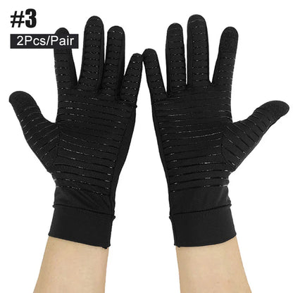 Copper Arthritis Compression Gloves – Fingerless Hand Support for Pain Relief, Swelling & Carpal Tunnel