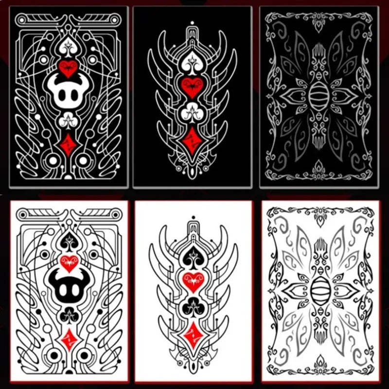 Hollow Knight Standard Poker Card Set — Black & White Playing Cards, Portable Creative Board Game Gift Collection