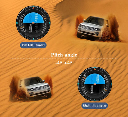 XS HUD Car Gauge – Multi-Function OBD+GPS Display for Water Temp, Turbo, Oil Pressure & Oil Temp Head-Up Display