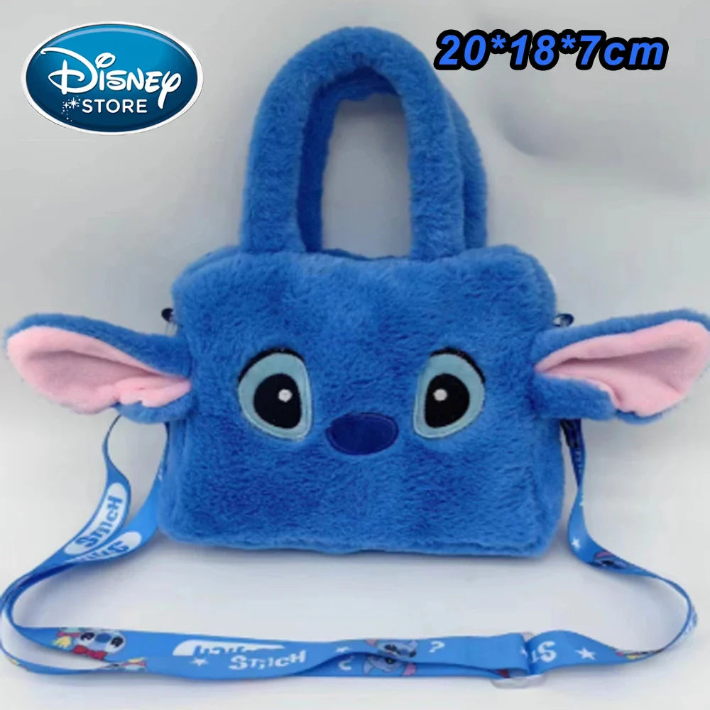 Disney Blue Stitch Plush Backpack – Large-Capacity Cartoon Bag for Kids & Kindergarten Gift