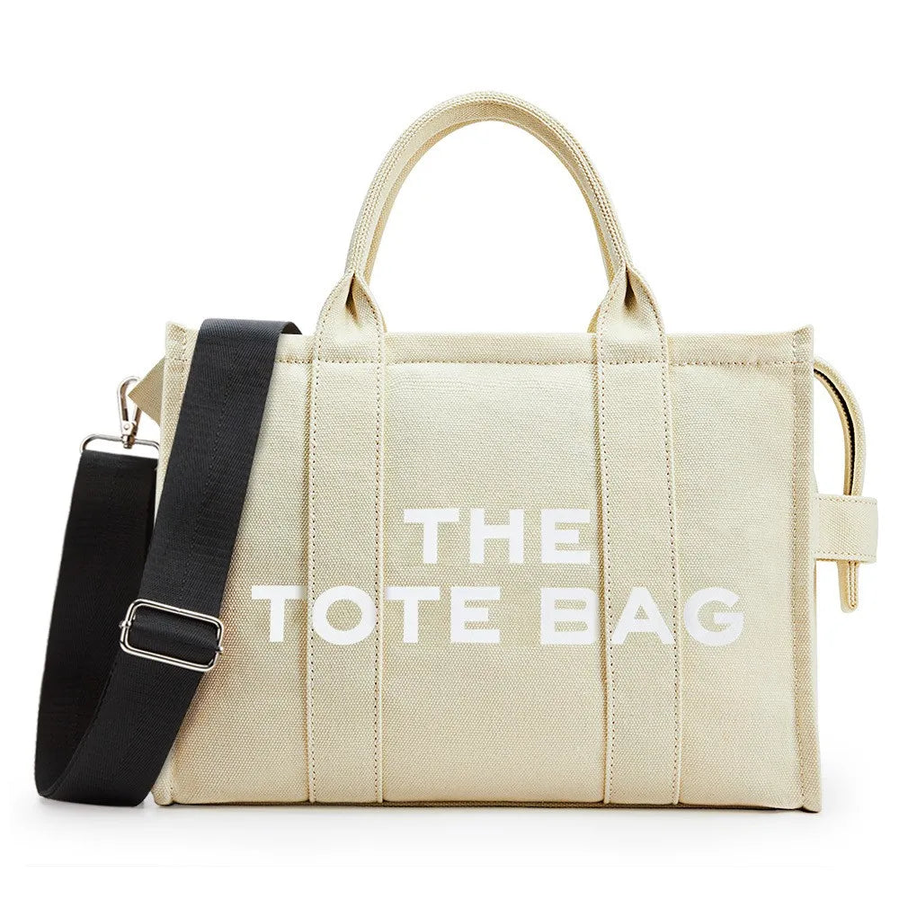 THE TOTE BAG — Designer Fashion Canvas Handbag for Women, Adjustable Shoulder & Crossbody Strap, Large Capacity