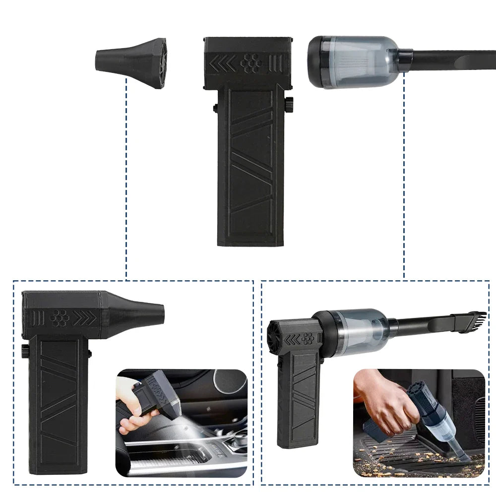 Jet Dry Mini Blower 2024 Upgraded Model – 2 in 1 Powerful Handheld Vacuum Cleaner & Violent Fan Jet Blower, Portable Mini Design