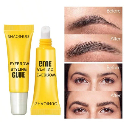 Eyebrow Shaping Gel - Strong Hold Brow Styling Cream with Brush