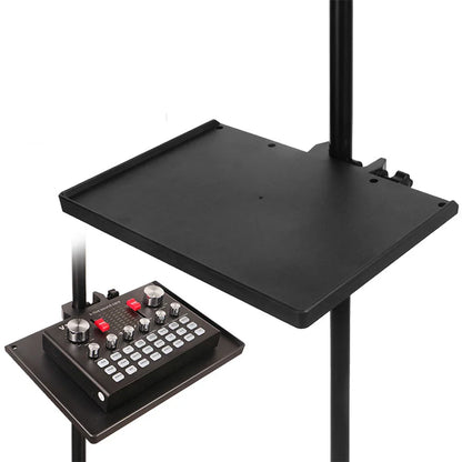 Universal Sound Card Tray for Microphone Stand - Clip for Tripod Bracket, Live Broadcast Microphone Rack Holder