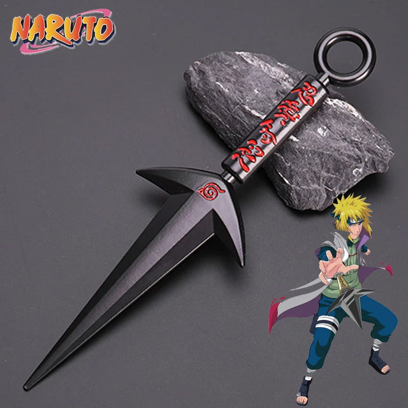 Anime Naruto Weapon Keychain Set – Metal Models of Asuma, Zabuza Sword, Kisame, Hidan, Minato Kunai & Flying Thunder God Cosplay Toys for Boys