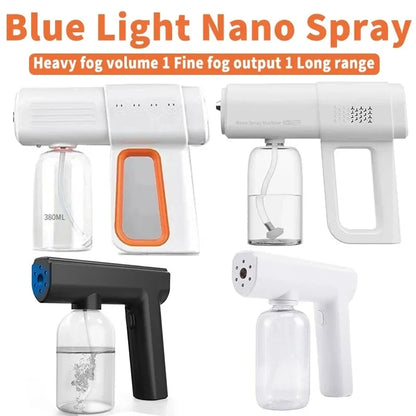 280ML Nano Blue Light Spray Gun - Wireless USB Electric Atomizer Mist Sprayer For Barber Aftershave Garden Disinfection