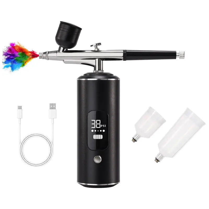 Portable Air Brush with Compressor – Airbrush Pen for Cake Decorating, Crafts & Art Painting