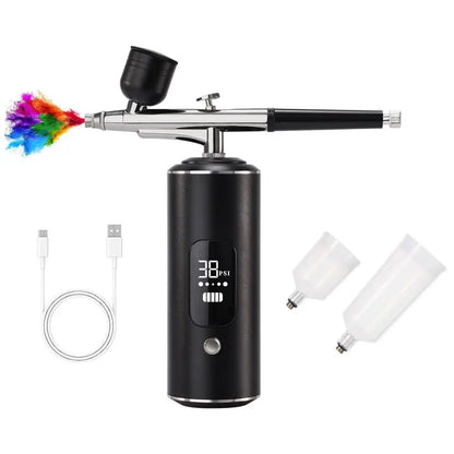 Portable Air Brush with Compressor – Airbrush Pen for Cake Decorating, Crafts & Art Painting