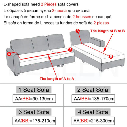 Jacquard Thick Stretch Sofa Cover – Elastic Slipcover for Armchair, L-Shaped & 1–5 Seater Couch Living Room Protector