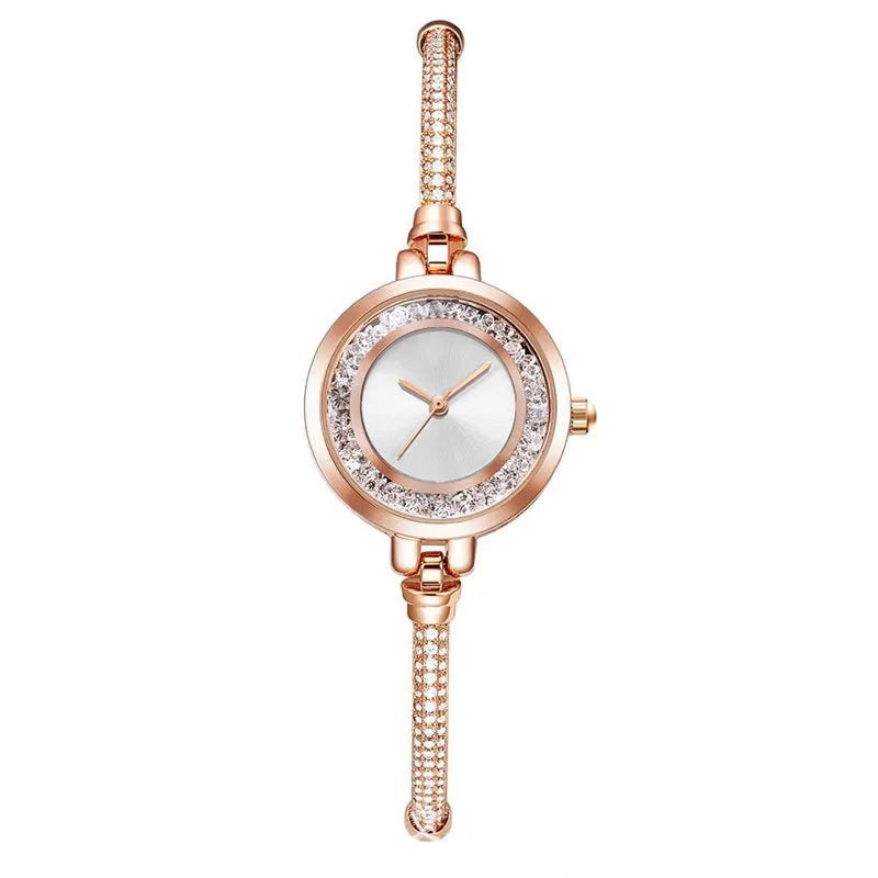 2024 Fashion Women's Wristwatch – Gold Bracelet with Small Dial, Elegant Quartz Steel Watch for Women