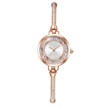 2024 Fashion Women's Wristwatch – Gold Bracelet with Small Dial, Elegant Quartz Steel Watch for Women