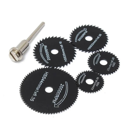 6Pcs High-Speed Steel Woodworking Saw Blade Set – Metal Cutting Circular Saw Blades for Electric Drill, Grinder & Power Tool Use