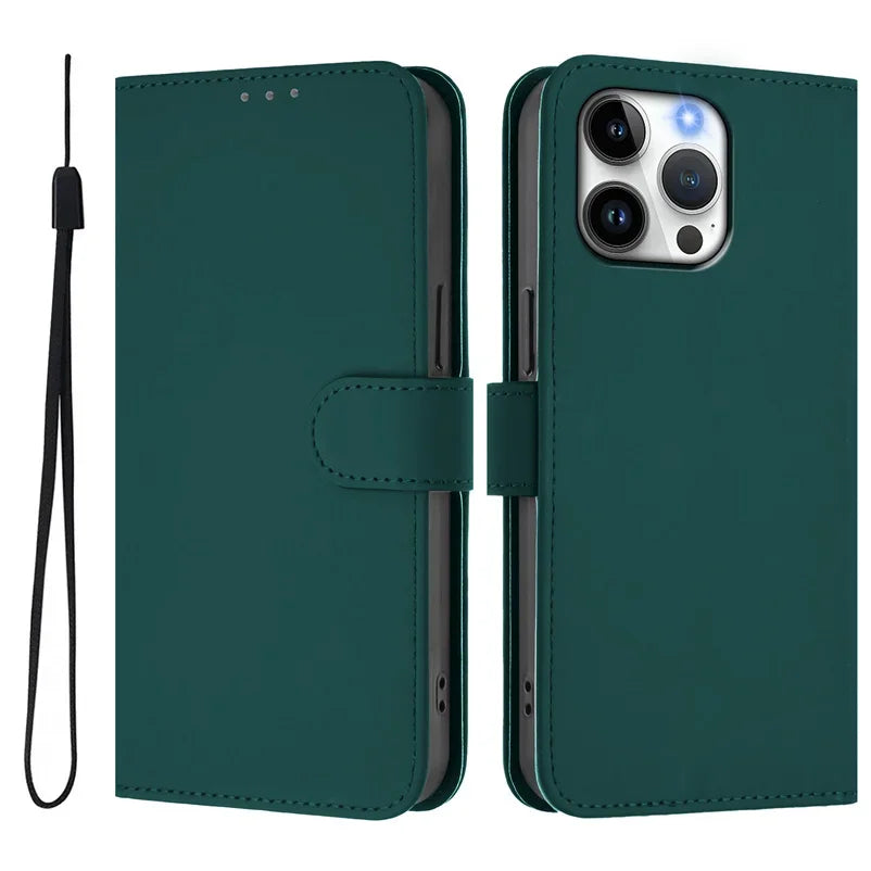 iPhone 16 Series Wallet Leather Flip Case – Protective Cover for 16, 16 Pro, 16 Pro Max & 16 Plus