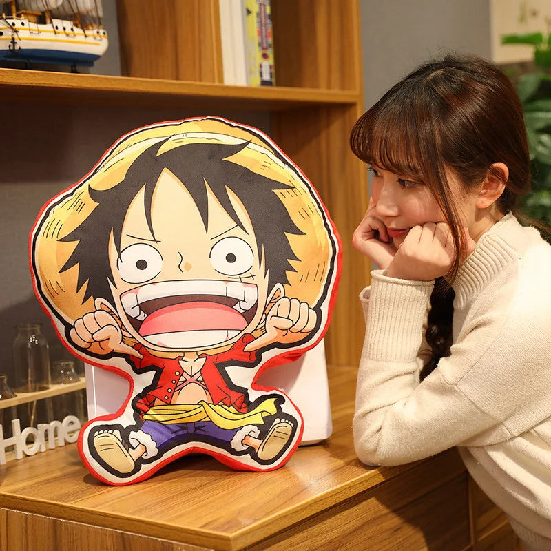 One Piece Anime Pillow – Luffy, Zoro, Sanji, Chopper & Usopp Stuffed Cartoon Cushion Toy, Perfect Birthday Gift