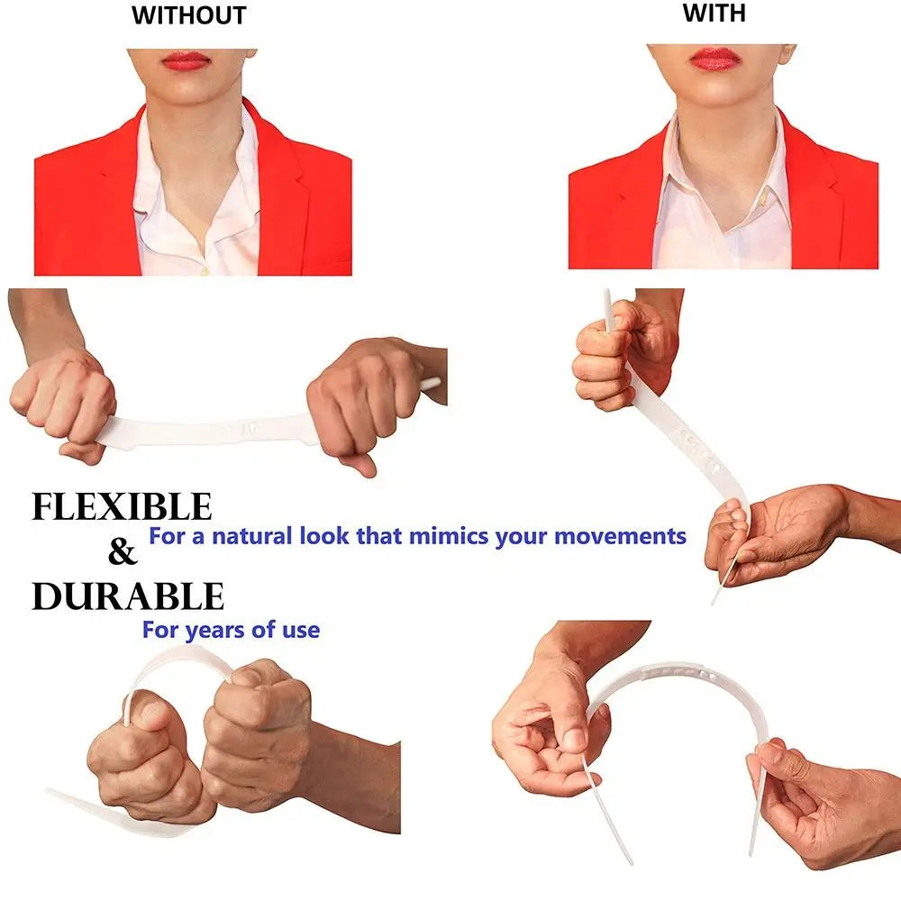 Adjustable Shirt Collar Support Shaper Bundle Kit - New Collar Stays Clothes Accessory - Slick Stand Collar Tool