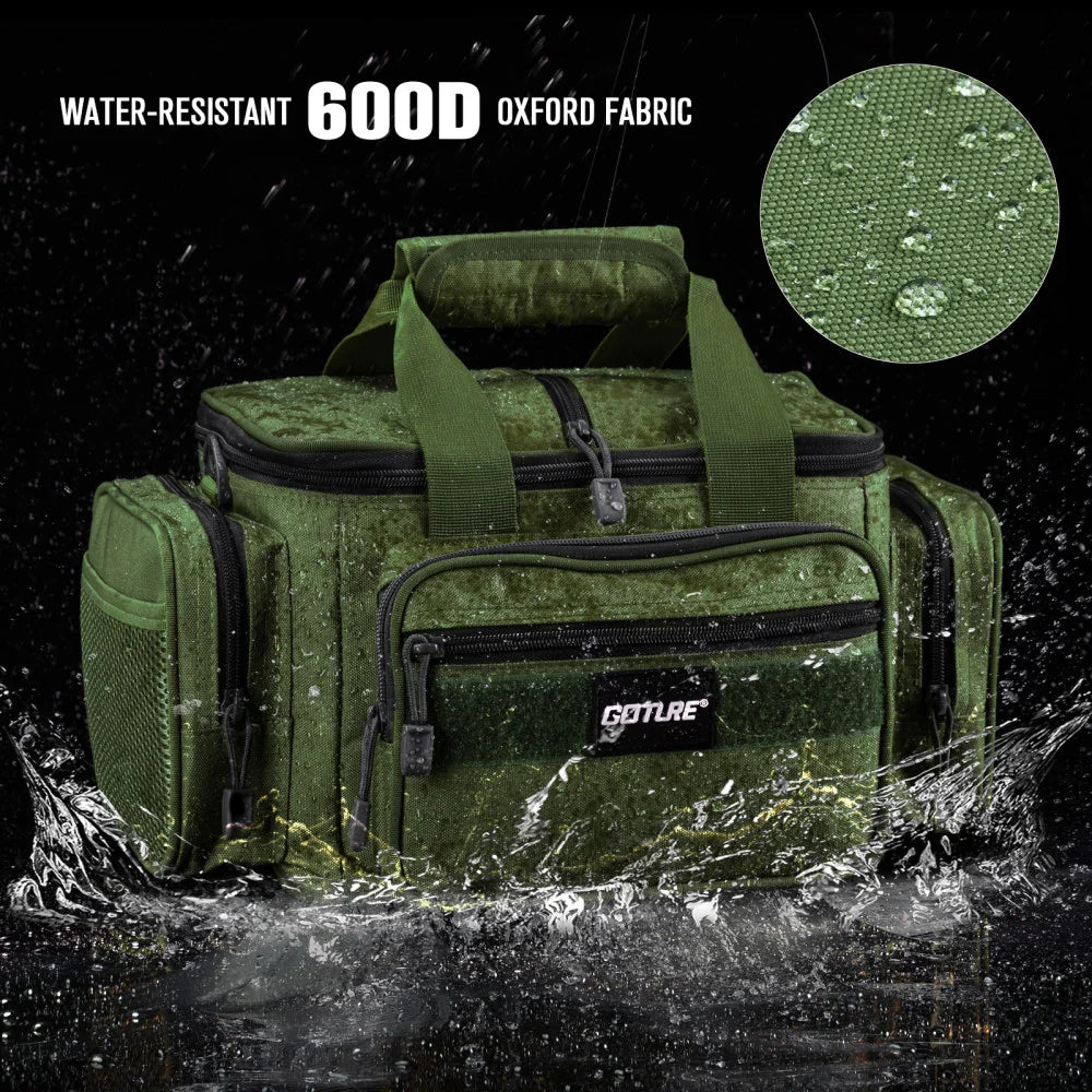 Goture Shoulder Crossbody Fishing Bag - Durable 600D Oxford Fabric, Men High Capacity Storage for Outdoors