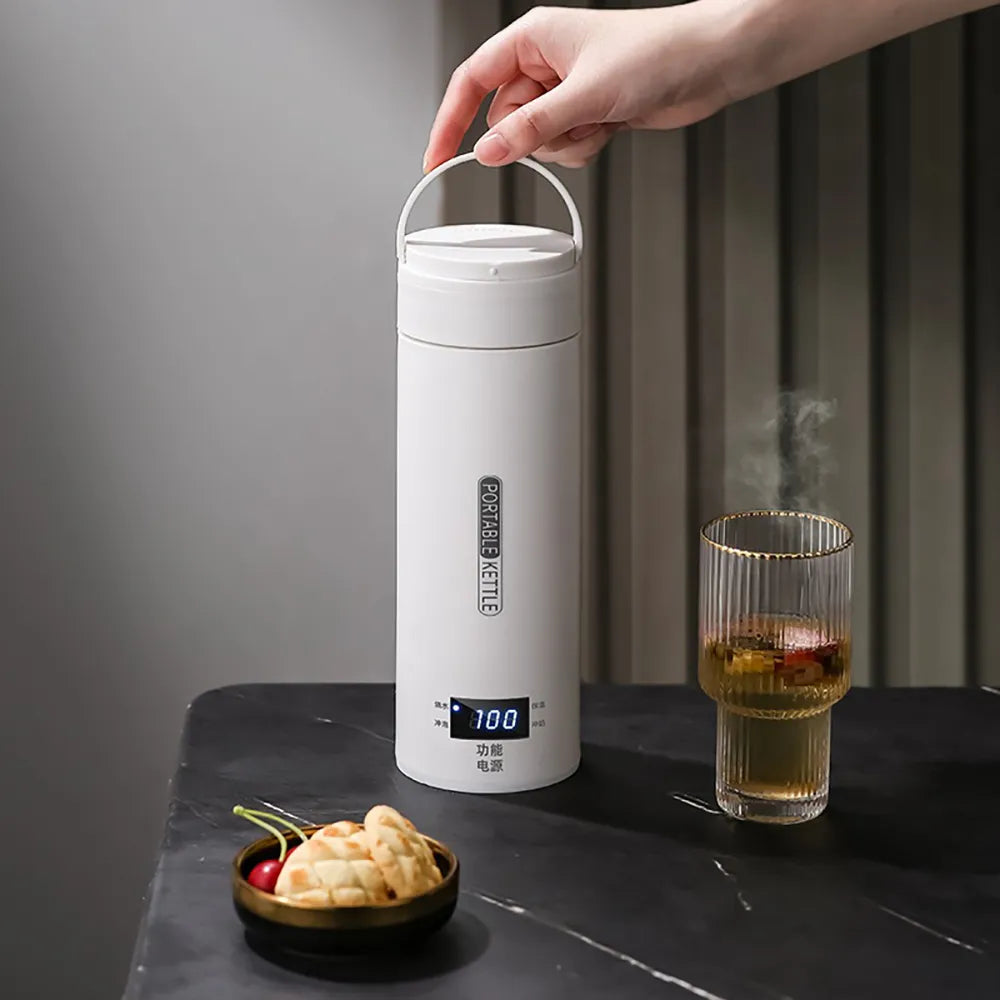 Portable Electric Kettle: Travel Tea & Coffee Kettle with Smart Temperature Control - Boil Water, Stew, Keep Warm