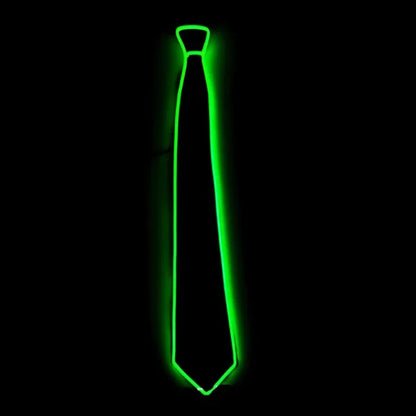 EL Wire Black Neon LED Bow Tie | Luminous Men's Gift for Wedding Party Decor | Boys Kids Neckwear