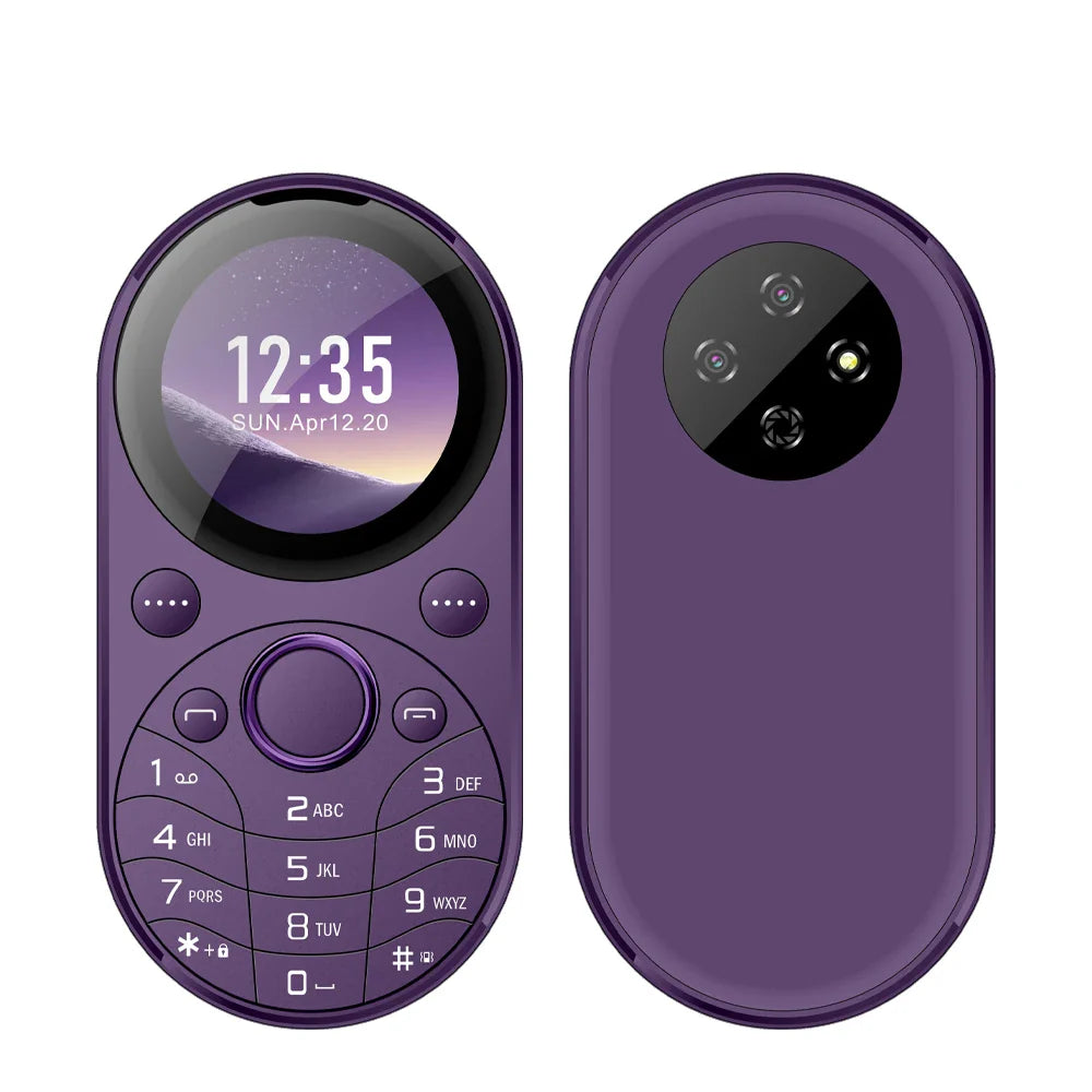 SERVO i15 Mini Oval Phone — Dual SIM GSM Mobile with 1.39" Screen, Speed Dial, Magic Voice, Blacklist, Vibration, FM Radio & Type-C