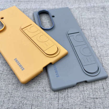 Luxury Standable Matte Silicone Phone Case for Samsung Galaxy Z Fold 6-7 – Skin Feel Full-Back Protective Cover