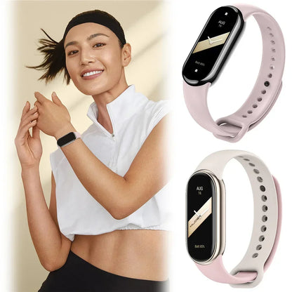 Waterproof Silicone Sport Strap for Xiaomi Mi Band 9/8/NFC – Replacement Smart Bracelet Accessory