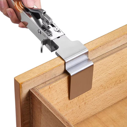 Drawer Fastening Clip — Adjustable Front Mount Clamp for Quick and Accurate Drawer Panel Installation