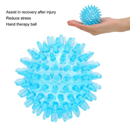 Spiky Hollow Massage Ball – Soft Transparent Stress Relief & Hand Wrist Strength Recovery Exercise Ball