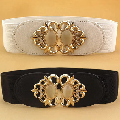 Ladies Fashion Elastic Wide Belt – K-Style Decorative Girdle for Jackets, Sweaters & Casual Wear