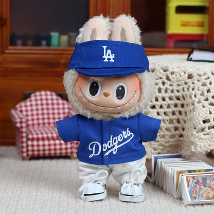 15/17cm Labubu Doll Clothing DIY Baseball Suit Accessories – V1 V2 Macaron Sitting Party Gift