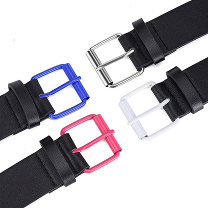 Personalized Rivets Checkerboard PU Leather Belt – 107CM Universal Hip-Hop Punk Fashion Belt for Men & Women