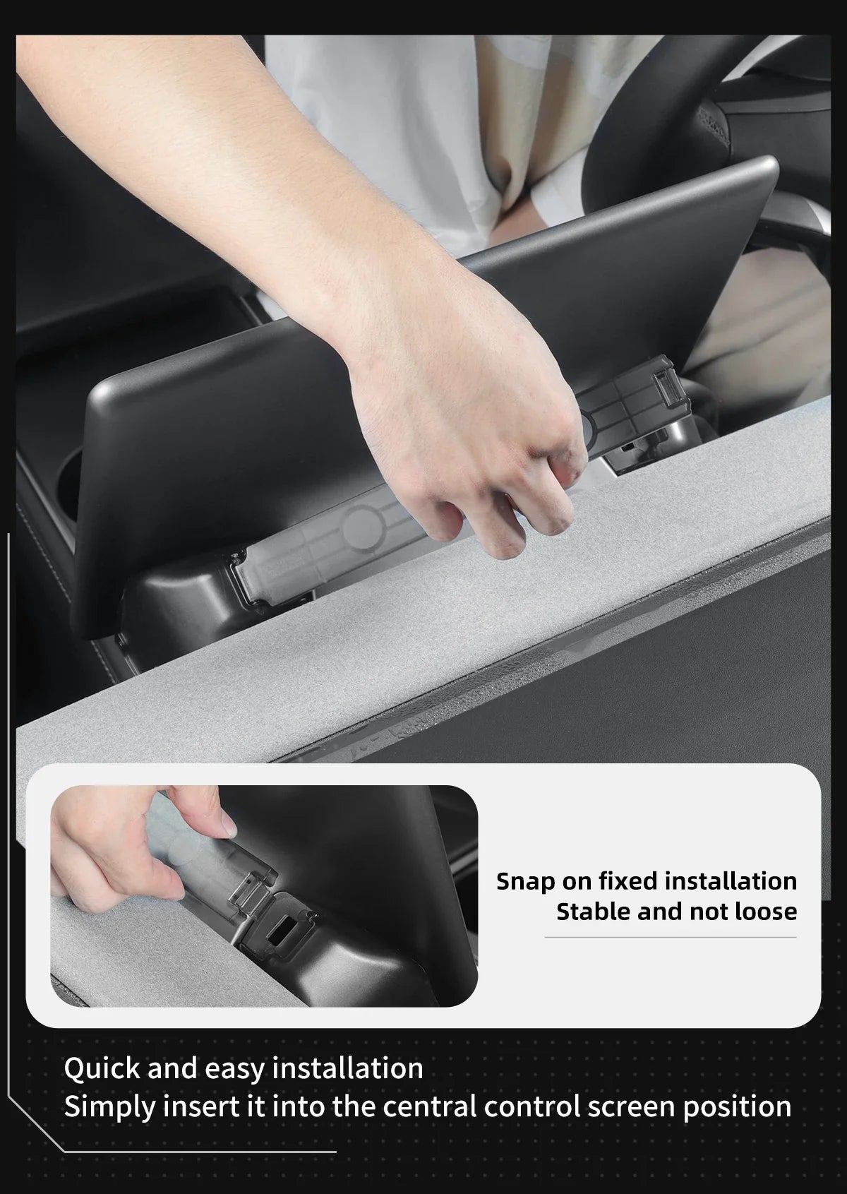 Tesla Model Y 2024 Car Storage Box – Hidden Organizer Tray Under Central Control Screen, Fits Model 3 2021-2022