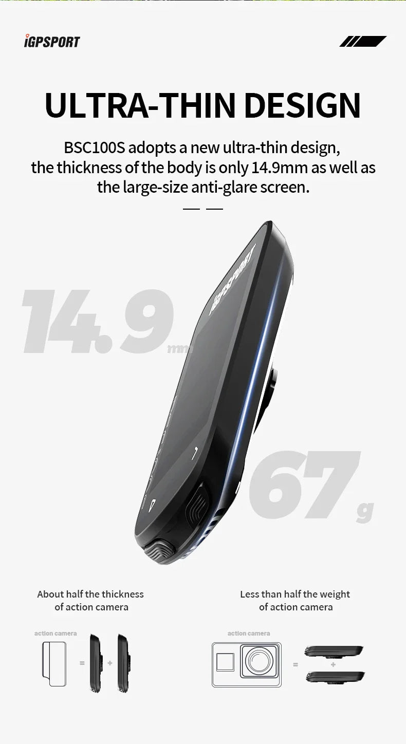 IGPSPORT BSC100S GPS Bike Computer — Wireless Speedometer & Cycling Odometer