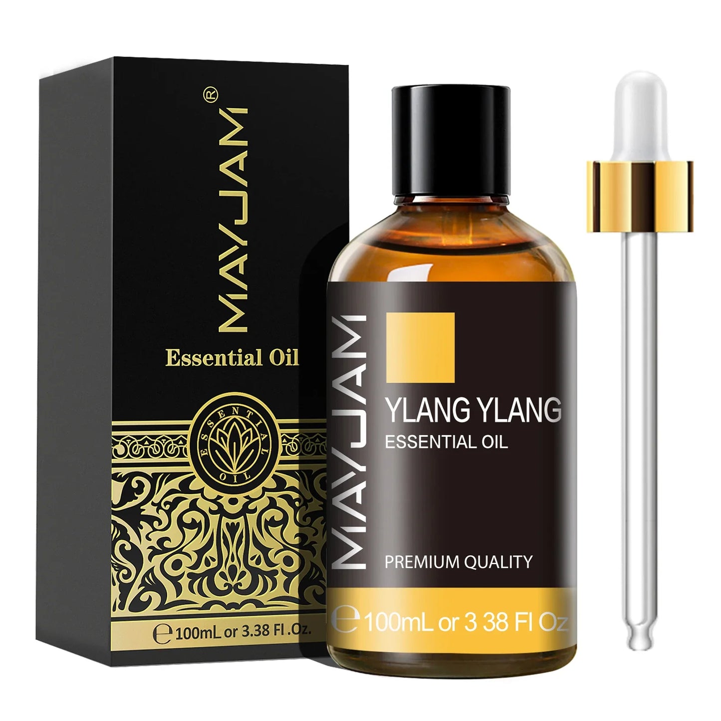 MAYJAM 100ml Essential Oil with Dropper - Sandalwood, Lavender, Eucalyptus & Vanilla for Humidifiers & Candles