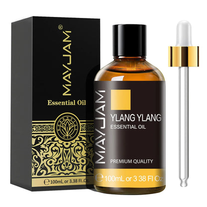 MAYJAM 100ml Essential Oil with Dropper - Sandalwood, Lavender, Eucalyptus & Vanilla for Humidifiers & Candles