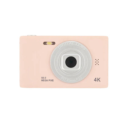 4K Digital Camera – 50MP Travel Selfie Camera with HD Zoom, 2.4-inch Screen, Mini Retro Cam for Kids & Beginners