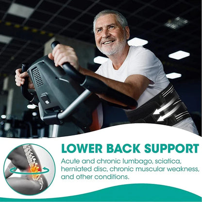 Adjustable Lumbar Support Belt — Double Pull Back Waist Orthopedic Corset for Spine Decompression, Back Pain Relief & Abdomen Toning