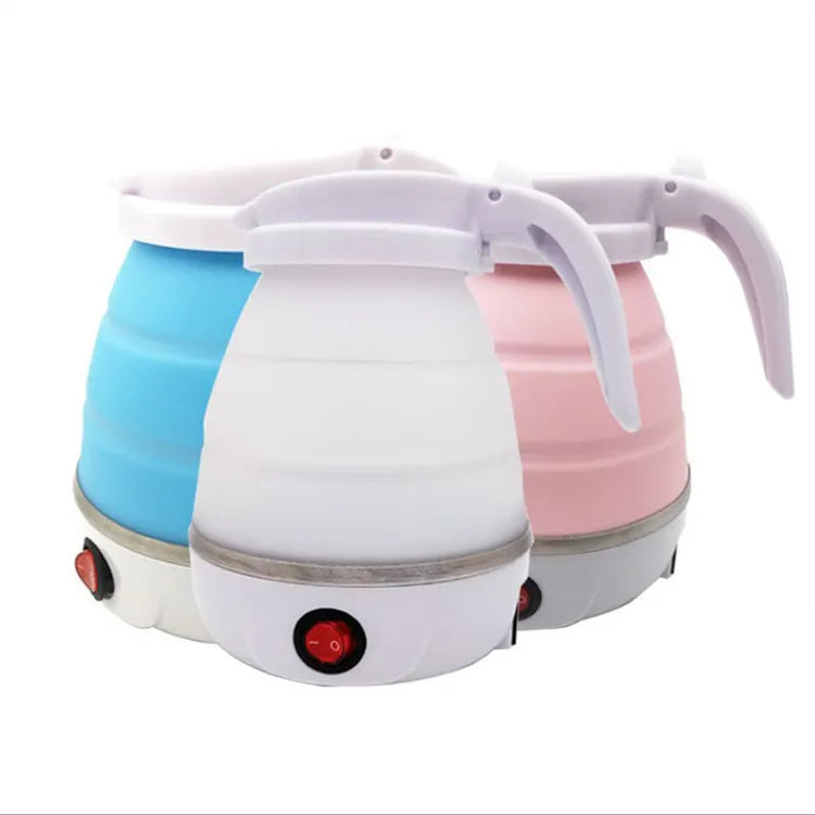 Mini Folding Kettle 0.6L - Portable 600W Water Heater, Silicone Electric Kettle for Home & Travel