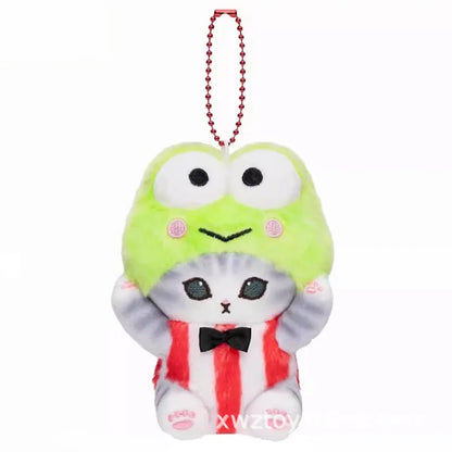 Kawaii Mofusand Shark Cat Keychain – Cute Cartoon Pendant Doll for Backpack & Decor