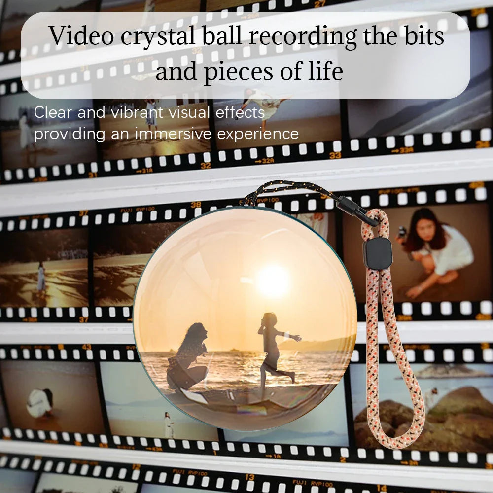 Customizable Video Glass Ball Lamp — DIY Spherical Pixel Display with Detachable Video & Sound Game Screen