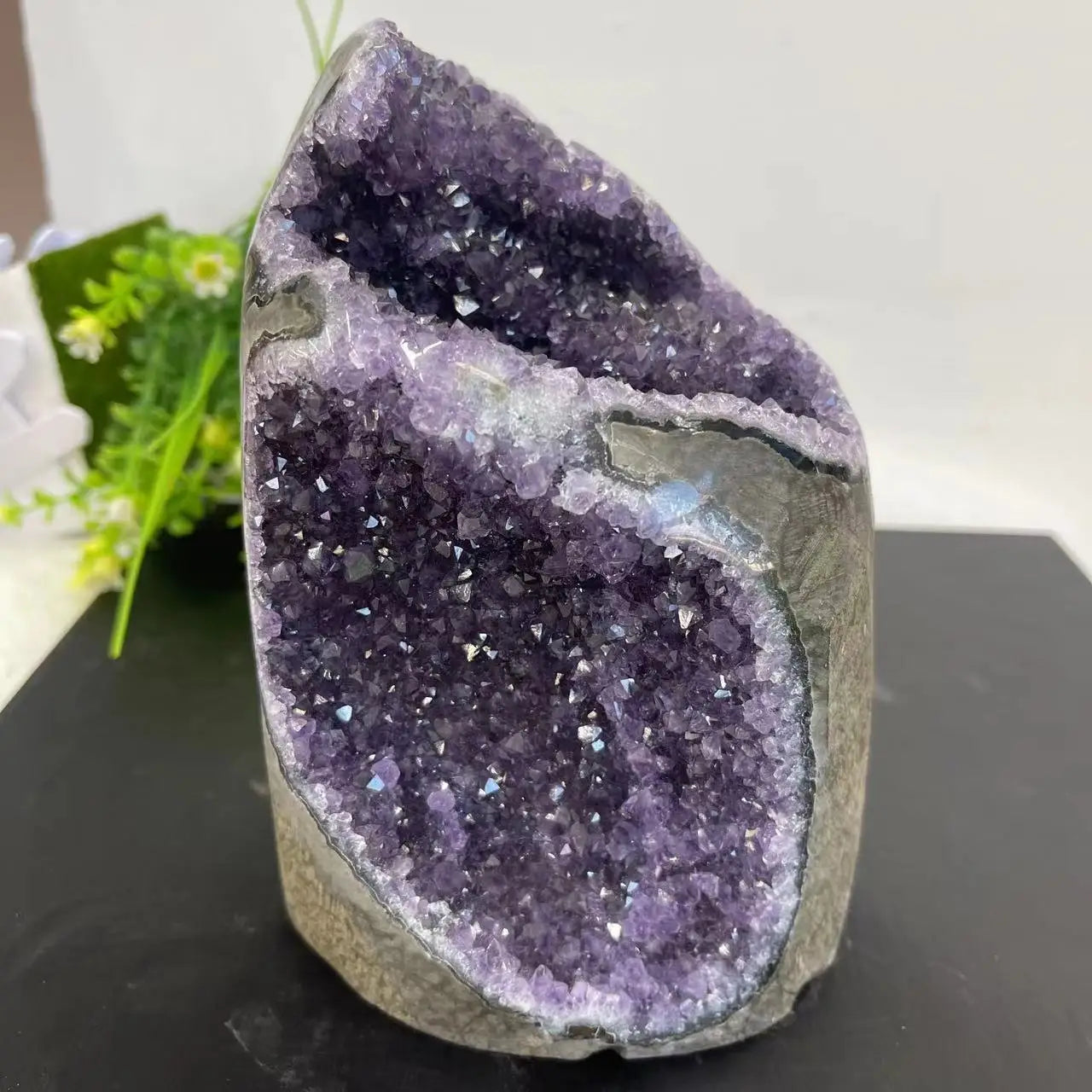 Natural Amethyst Crystal Cluster — Raw Quartz Geode from Uruguay for Home Décor, Spiritual Healing & Reiki