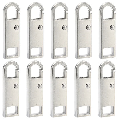 10/1PCS Universal Metal Zipper Pull Replacement — Instant Repair Kit for Luggage, Purses & Clothing Sliders
