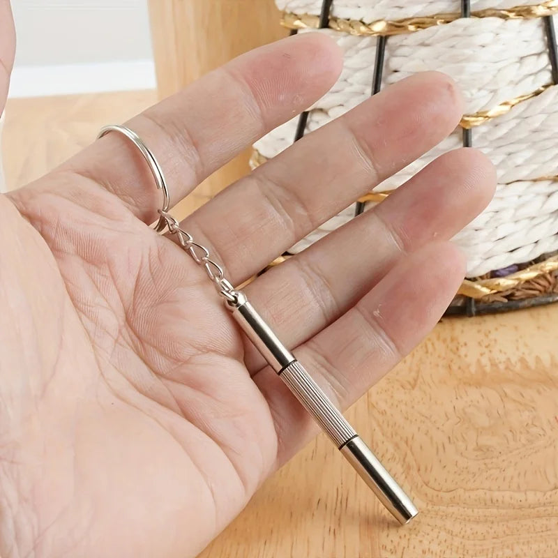 Mini 3-in-1 Glasses Screwdriver Kit | Multifunction Spectacle, Sunglass & Watch Repair Set with Keychain