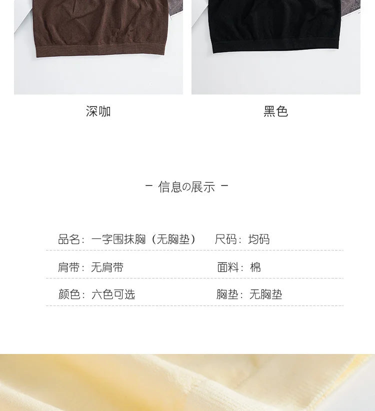 SP&CITY Women’s Summer Cotton Tube Top – Breathable Seamless Strapless Bra, No-Pad Underwear