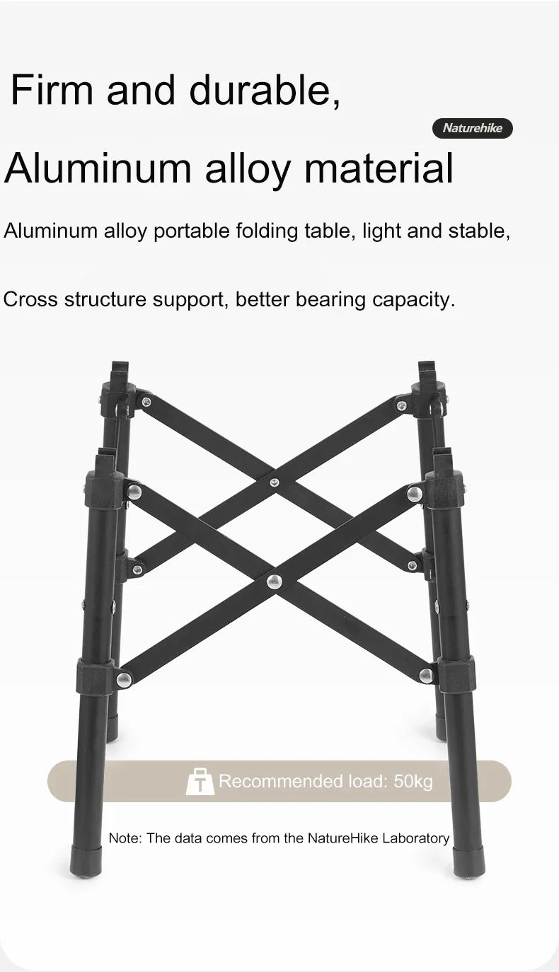 Naturehike Aluminum Folding Camping Table – Portable Outdoor Picnic & BBQ Table