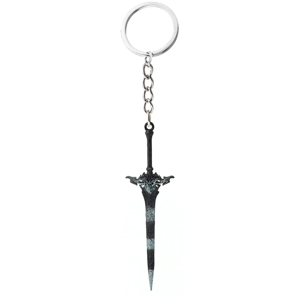 Final Fantasy Sword Pendant Keychain – Mini Remastered Game Key Ring for Car, Backpack & Cosplay Jewelry Accessories Gift