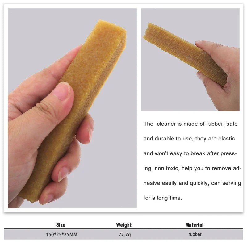 Cleaning Eraser Stick: 1" x 1" x 6" Natural Rubber for Dust Removal on Abrasive Belts, Sanding Discs, Drum Sanders, and Skateboards