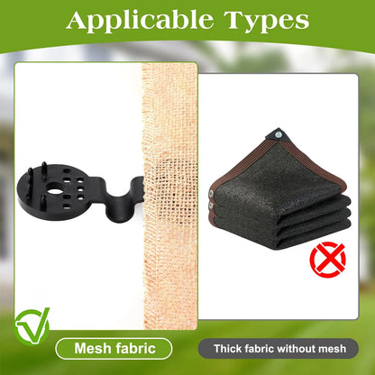 Shade Cloth Clips: Pack of 200/100/50/20/10 - Fabric Clamps with Grommets for Sunblock Net Mesh Cover in Garden, Backyard, Greenhouse