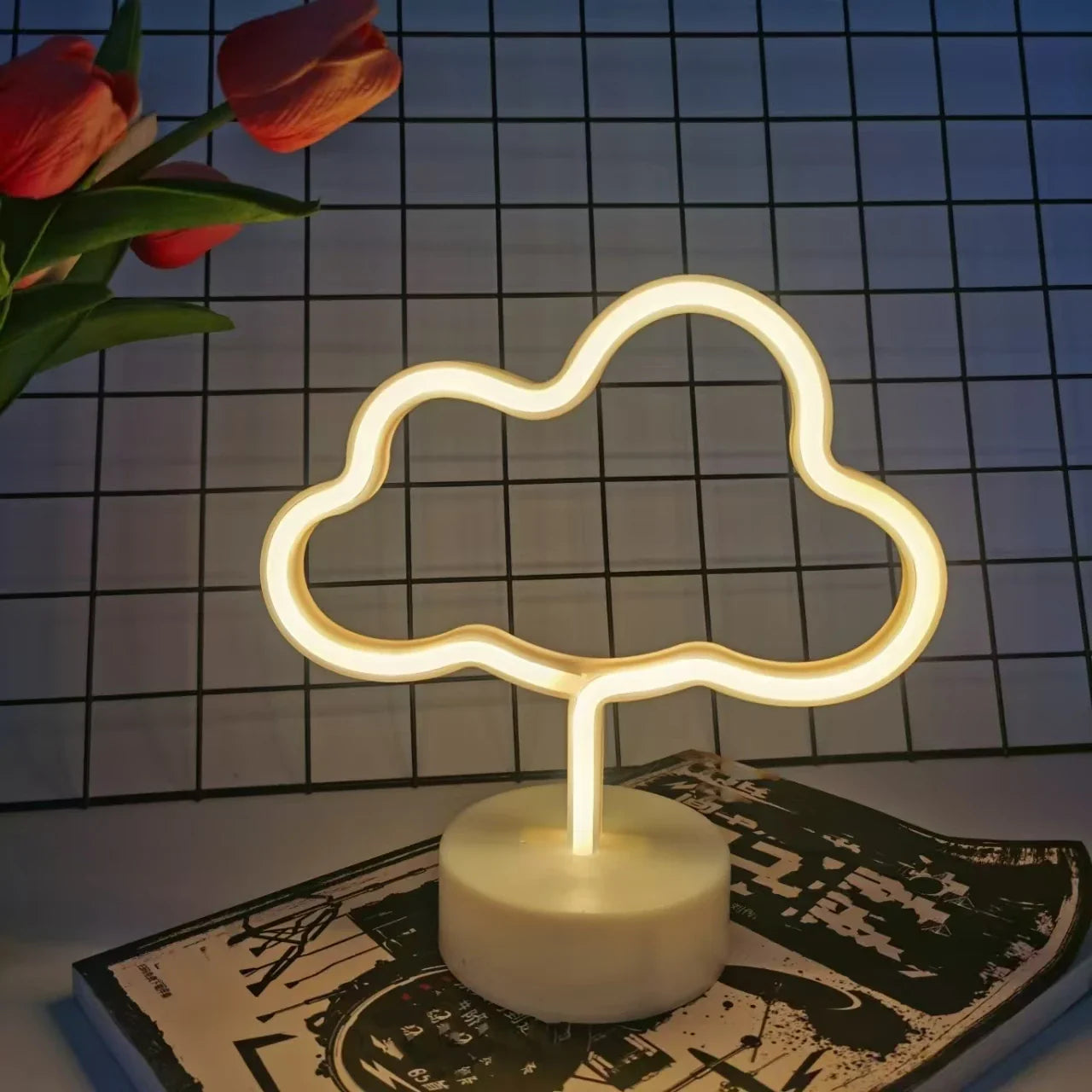 Countertop Decorative Neon Sign – USB or Battery-Powered Night Light for Holiday, Party, Kitchen & Home Decor